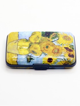 Sunflowers Print Credit Card Wallet